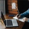 Multi-functional intelligent timer socket, dual USB for export, high-power timing power strip for home and office use details Picture
